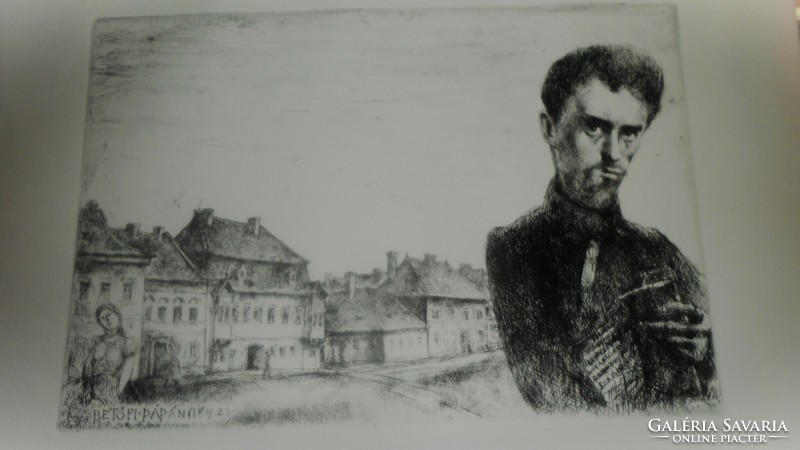 150 született Petőfi Sándor, különböző művészek rézkarcait felvonultató album.