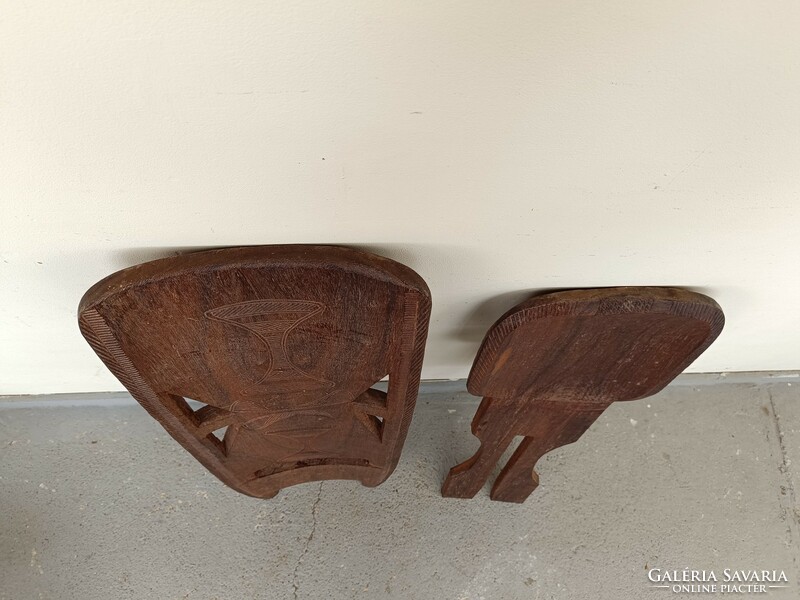 Antik afrikai bútor nehéz keményfa kinyitható szétszedhető szék A B 882 8558