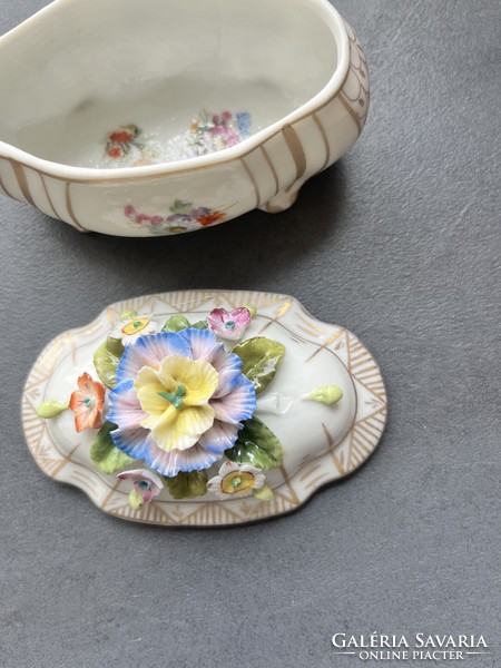 Old Viennese porcelain jewelry holder, ring holder