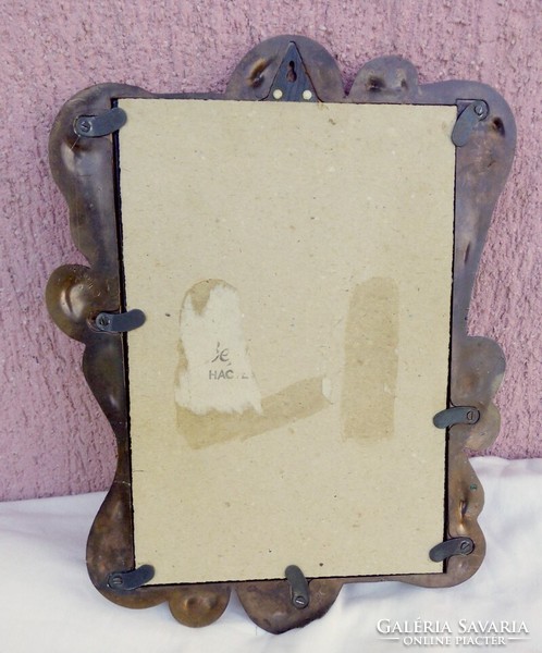 Wall mirror red copper in a neo-baroque style frame, I recommend it for rustic interior design