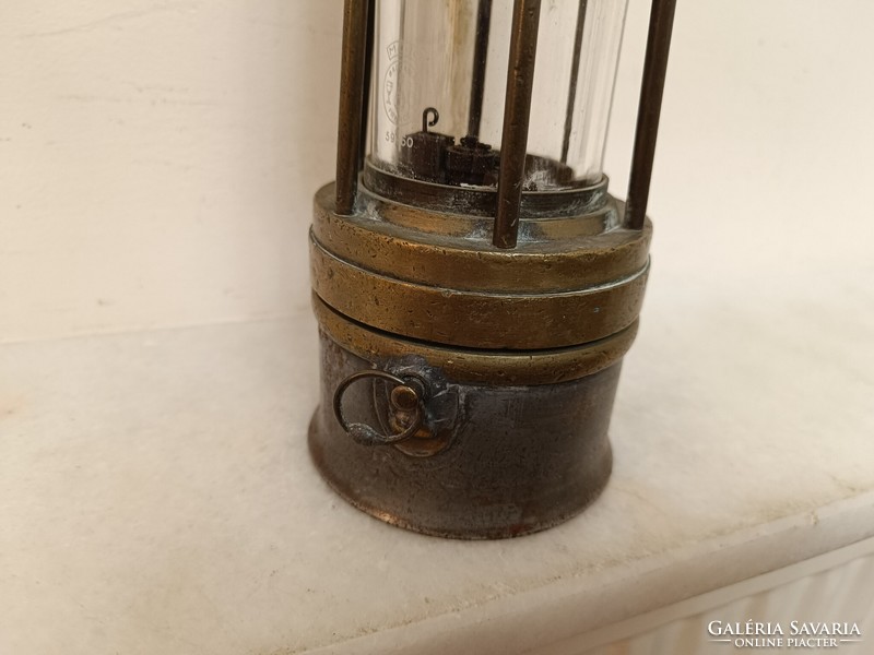 Antique miner's tool hollow carbide lamp arras 852 8503
