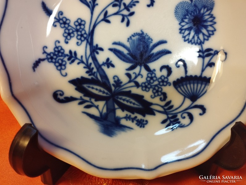 Beautiful German onion pattern porcelain compote bowl