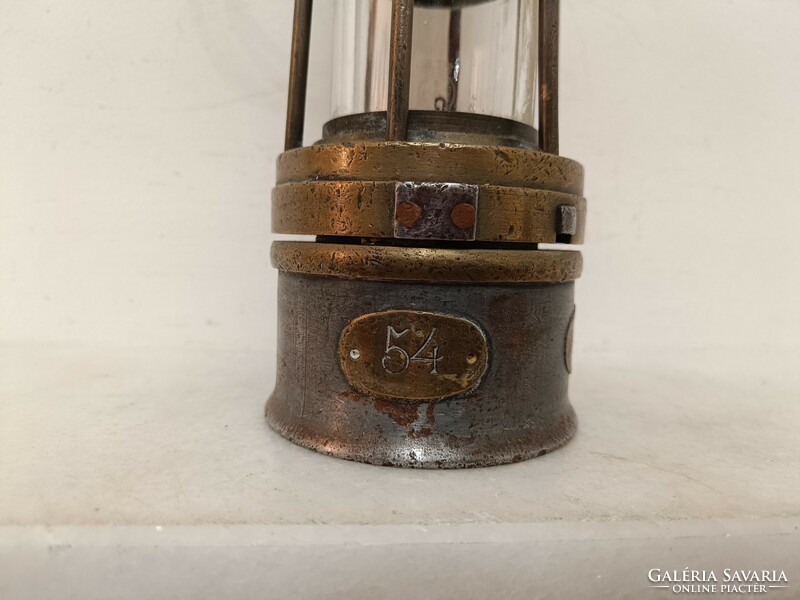 Antique miner's tool hollow carbide lamp arras 852 8503