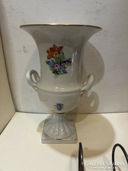 Herendi porcelán váza, 24 cm-es magasságú, hibátlan alkotás 4125