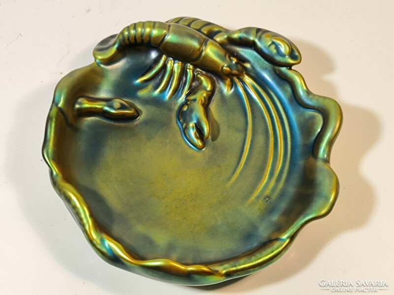 Zsolnay eosin crayfish bowl 15cm