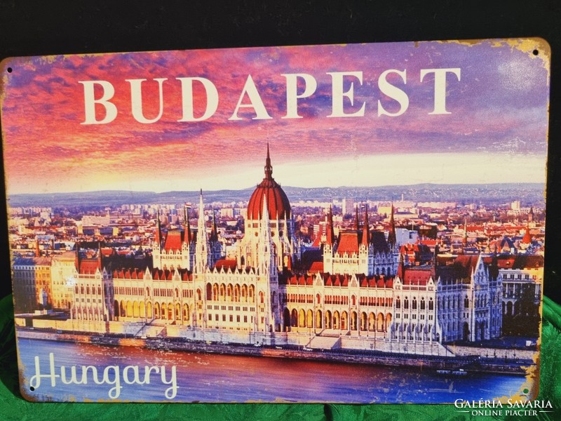 Budapest dekorációs  Vintage fém tábla ÚJ! (12)