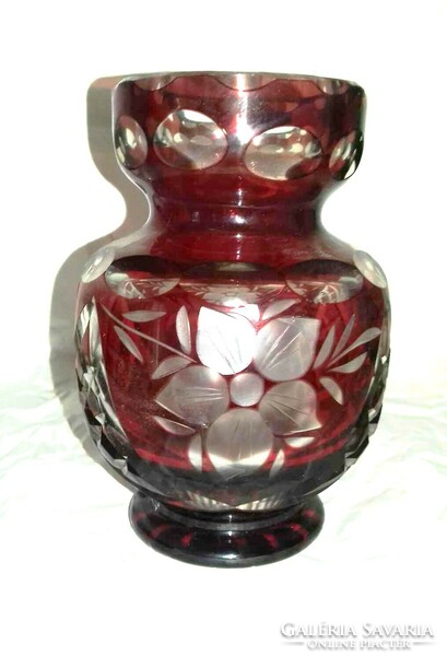 Beautifully polished solid cast glass vase