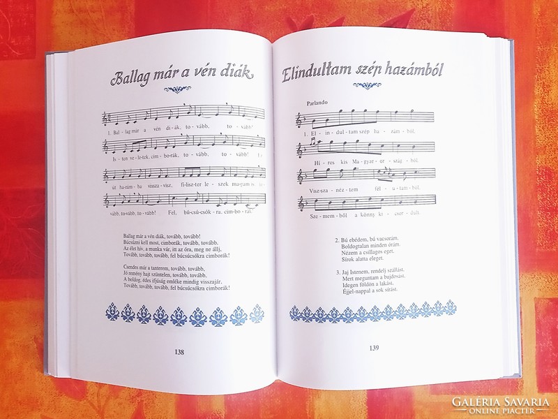 Millennium songbook from the thousand-year-old publication, Hungarian songs on several topics with sheet music,