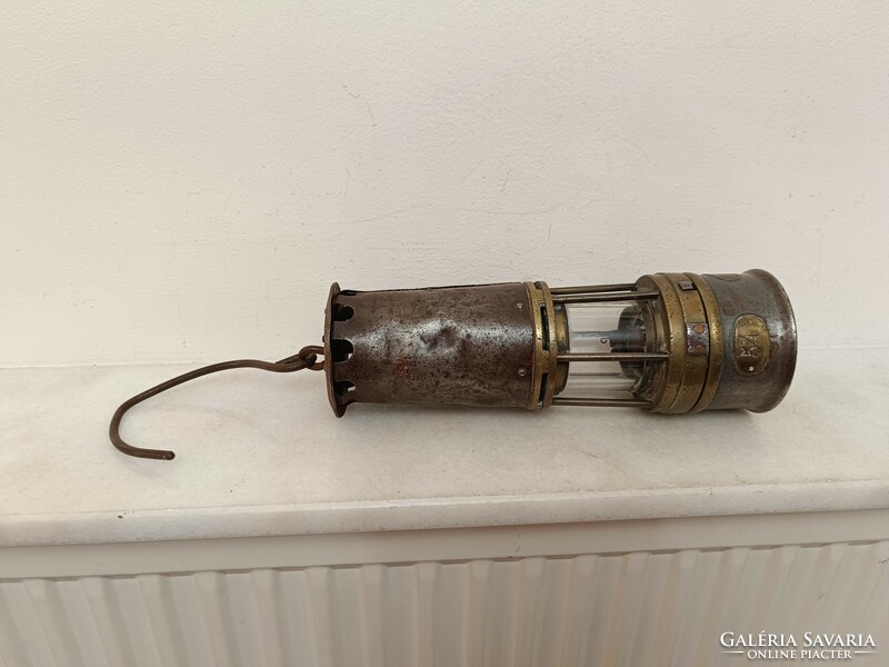 Antique miner's tool hollow carbide lamp arras 852 8503