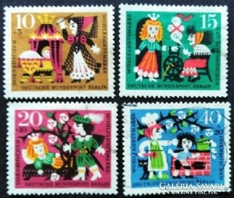 Bb237-40p / Germany - Berlin 1964 People's welfare: Grimm tales i. Line of stamps sealed