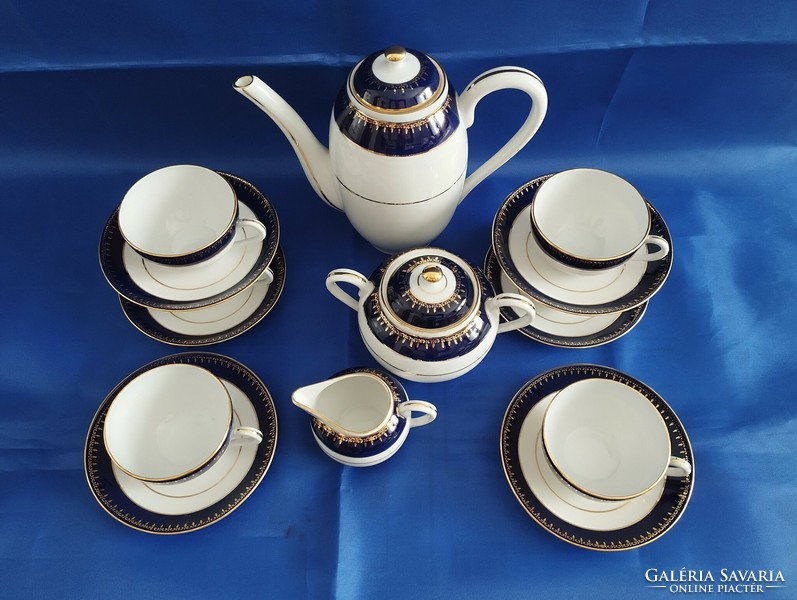 Zsolnay 6. Personal blue gold coffee set