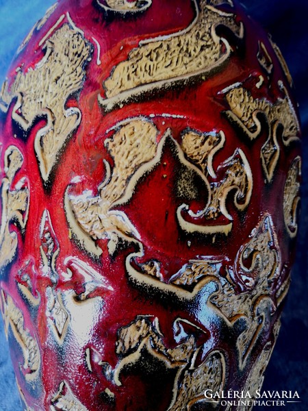 Dt/392 - ming jia art pottery - large, special, multi-glazed oriental vase