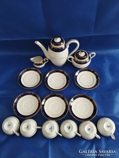 Zsolnay 6. Personal blue gold coffee set