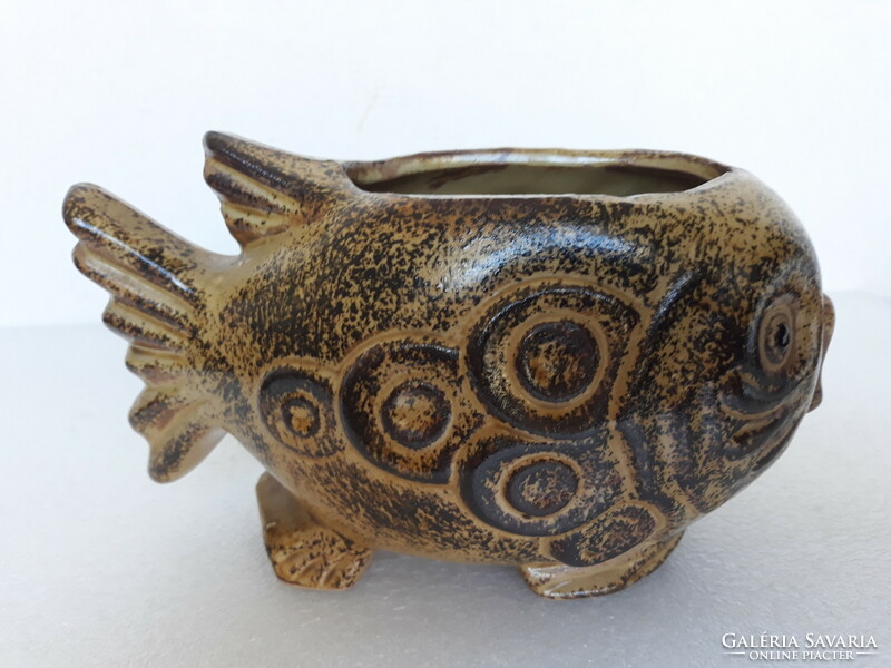 Retro ceramic fish-shaped bowl