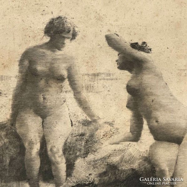 Marked L. Euler, c. 1920: Nudes on the beach f621
