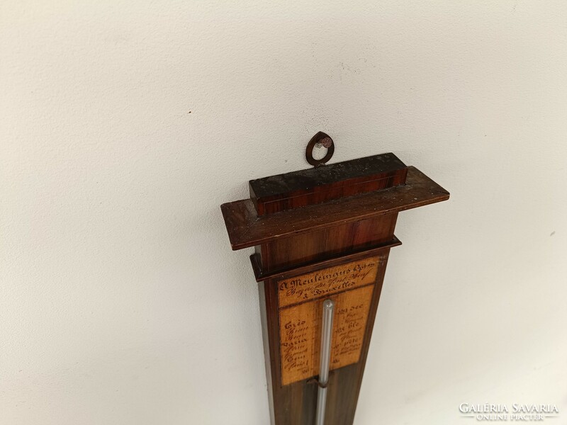 Antique wall mercury tube thermometer barometer with Biedermeier French inscription 884 8560