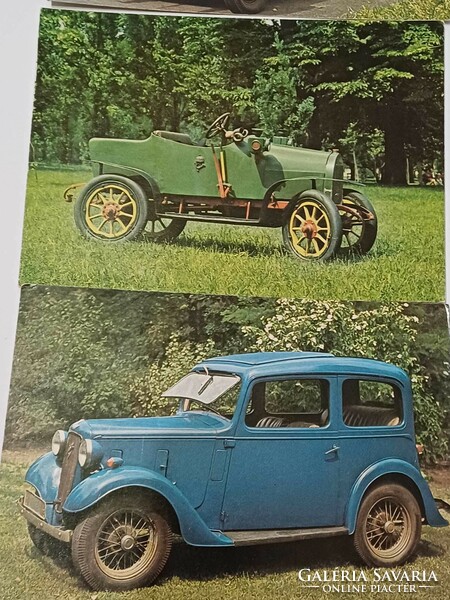 Old cars 3 postcards