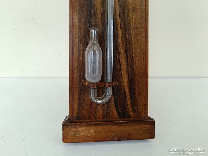 Antique wall mercury tube thermometer barometer with Biedermeier French inscription 884 8560