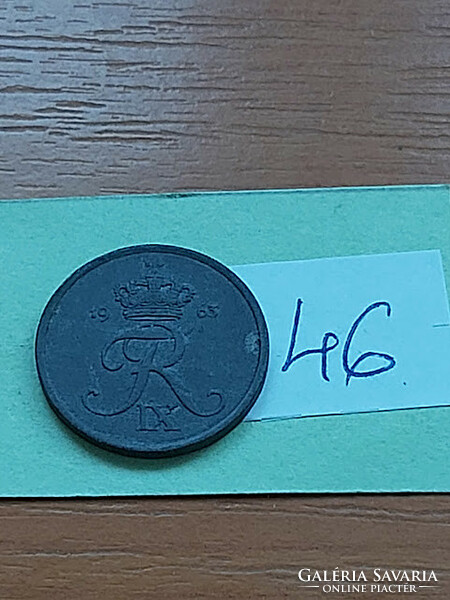 Denmark 2 cents 1963 zinc, ix. King Frederick 46