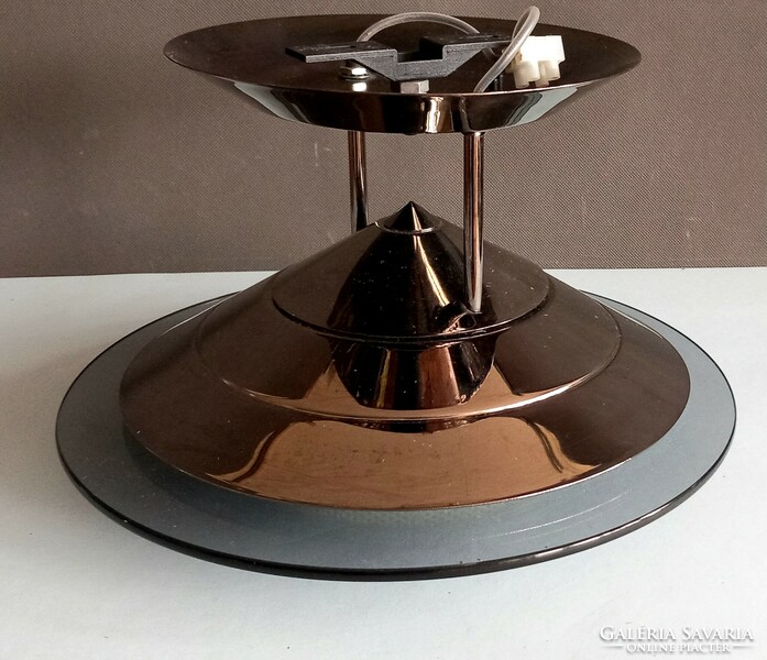 Danish space age graphite metal ceiling lamp negotiable art deco design