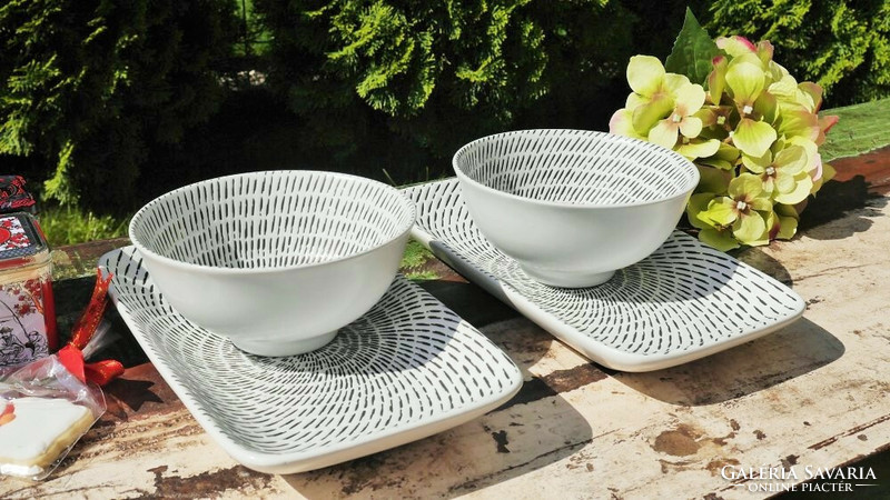Bali 4-piece modern design porcelain tableware for 2 people