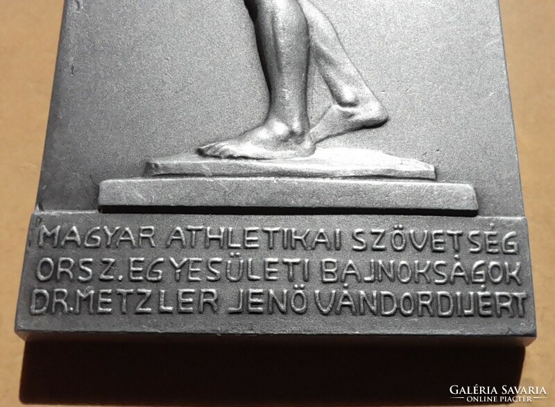 M.A.Sz.O.E.B. Dr Jenő Metzler traveling award. 1941. 79X35mm. Medal, plaque. (There is a post office) !
