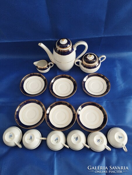 Zsolnay 6. Personal blue gold coffee set