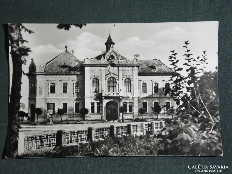 Képeslap, Tolna, ,tanácsháza látkép részlet, 1950