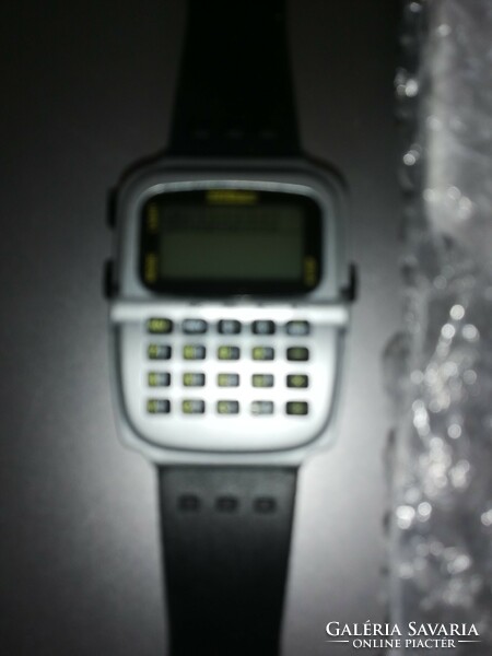 New vintage wetekom lcd calculator men's watch with papers