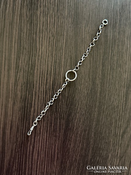 Antique silver pocket watch chain