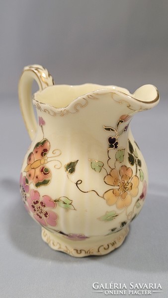 Zsolnay hand-painted butterfly coffee and mocha milk spout