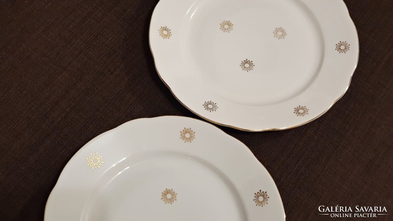 2 pieces of old, cp colditz, German porcelain tableware. Flat plate and 2 pcs. Soup plate.