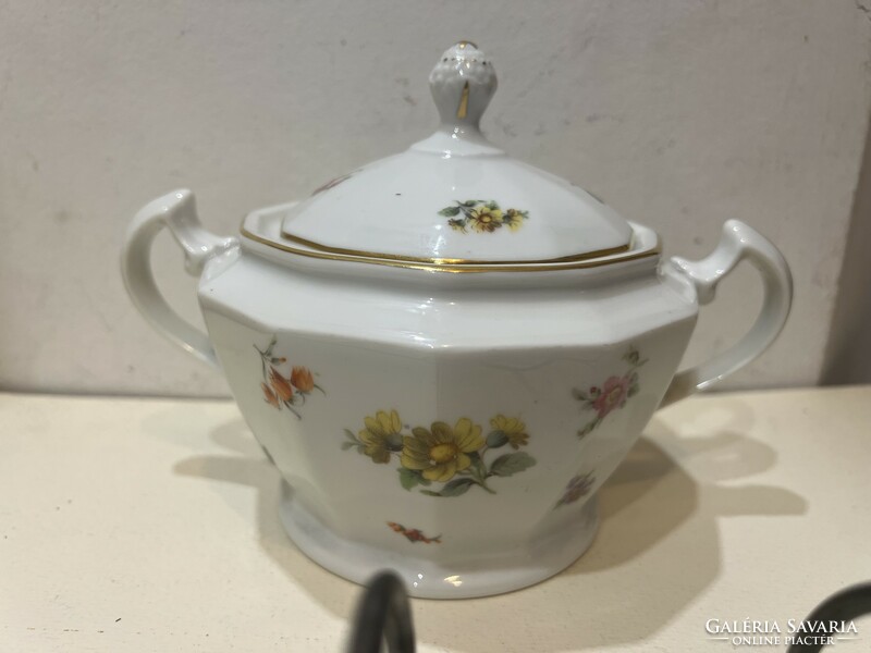 Haas & czjzek schlaggenwald porcelain sugar bowl with handles, offerer. 1918-1945. 4128