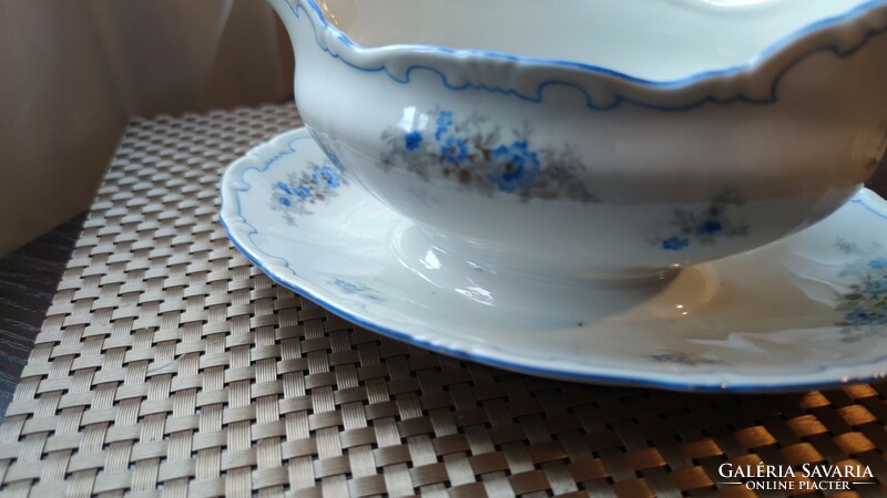 Zsolnay blue flower sauce bowl