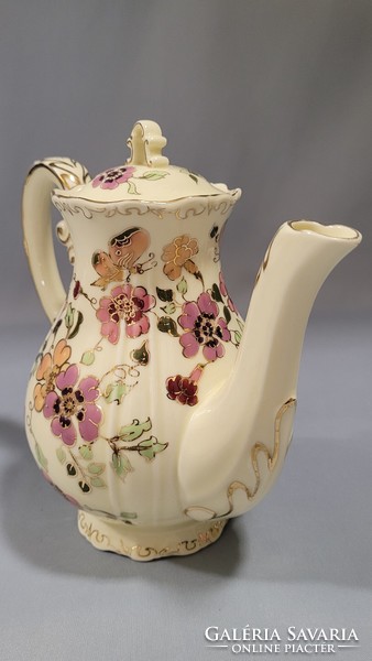 Zsolnay hand-painted butterfly coffee and mocha pot