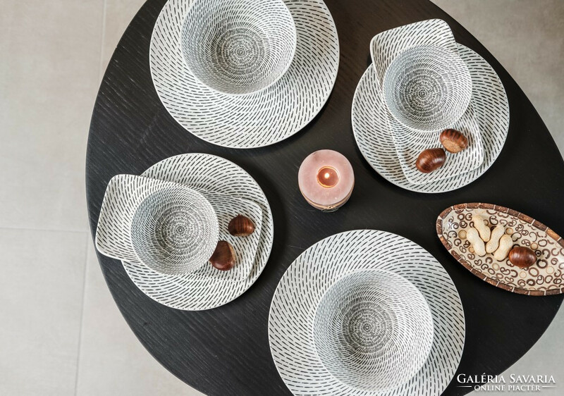 Bali 10-piece modern design porcelain tableware for 2 people
