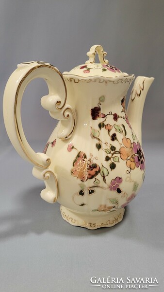 Zsolnay hand-painted butterfly coffee and mocha pot