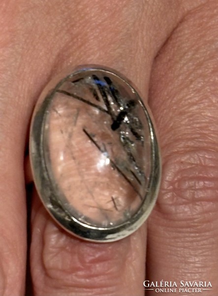 Hatalmas áttetsző Köves 52-es 11,6 gramm ezüst gyűrű! Személyesen és postán is!