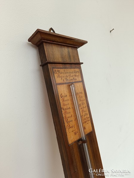 Antique wall mercury tube thermometer barometer with Biedermeier French inscription 884 8560