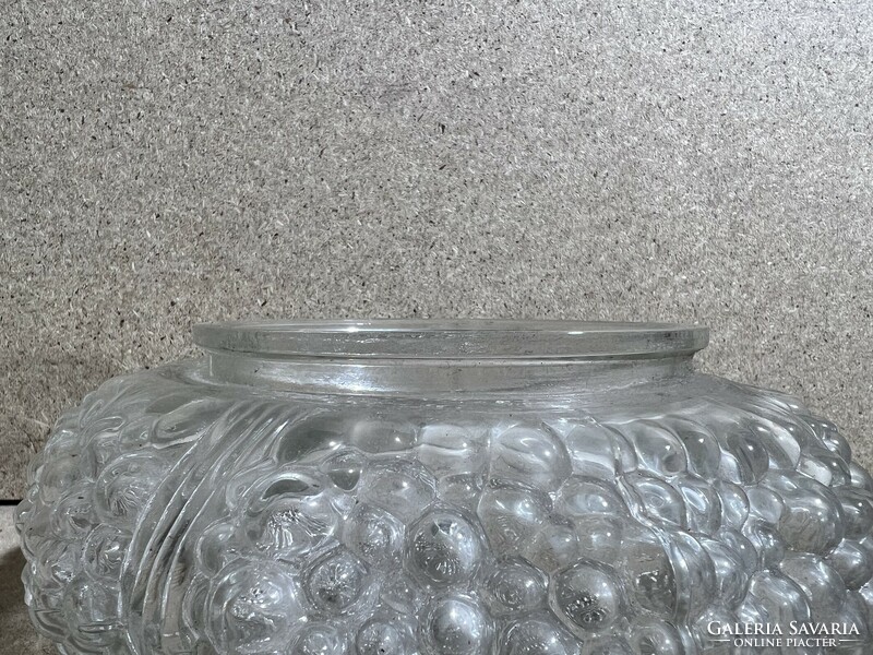 Lámpabúra üvegből, mennyezeti,art deco,10x21 11 cm-es. 4121