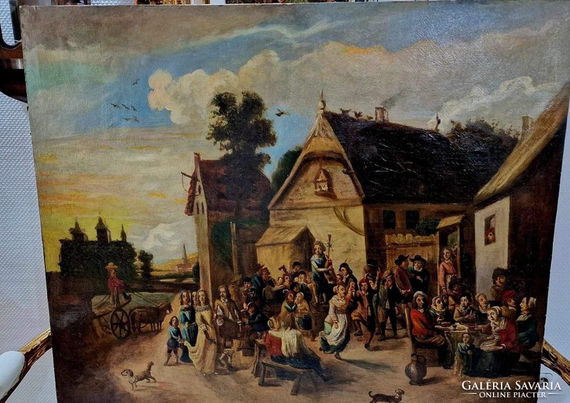 Many figures - Flemish painting