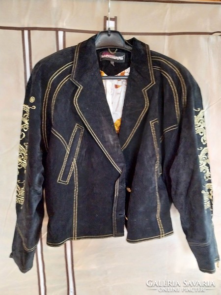 Flawless, extravagant leather jacket for women