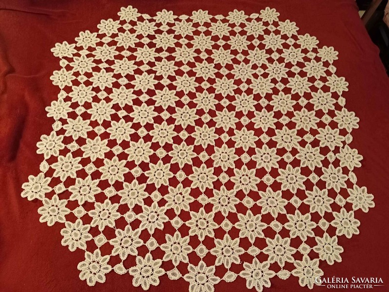 Old Tomori lace tablecloth, 130x120