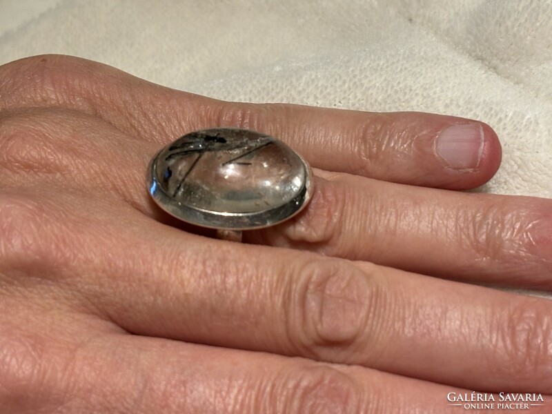 Hatalmas áttetsző Köves 52-es 11,6 gramm ezüst gyűrű! Személyesen és postán is!