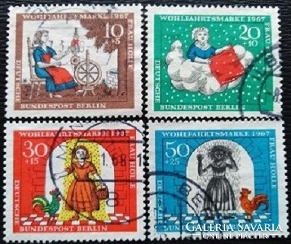 Bb310-3p / Germany - Berlin 1967 People's welfare: Grimm's tales iv. Line of stamps sealed