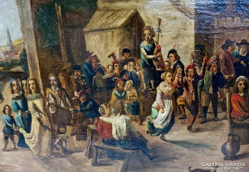 Many figures - Flemish painting