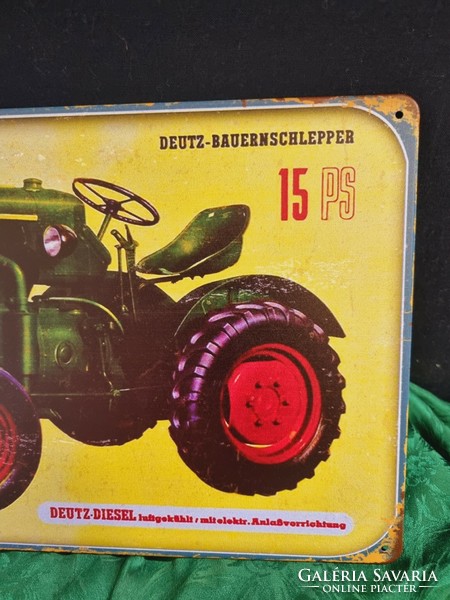 Tractor - deurz-bauernschlepper 15 ps decorative vintage metal sign new! (5)