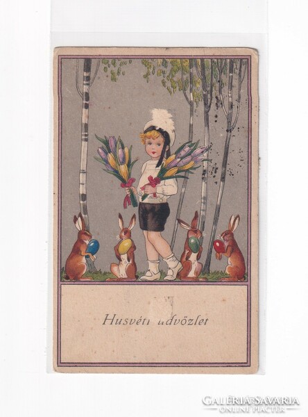 H:127 antique Easter greeting card