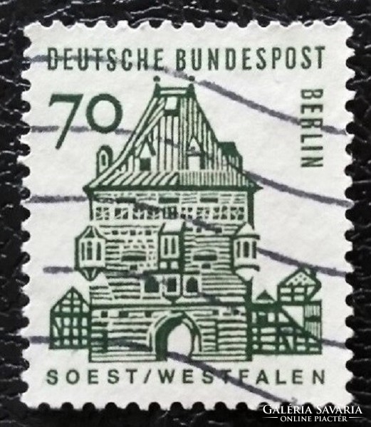 Bb248p / Germany - Berlin 1964 buildings stamp series 70 pf. Its value is sealed