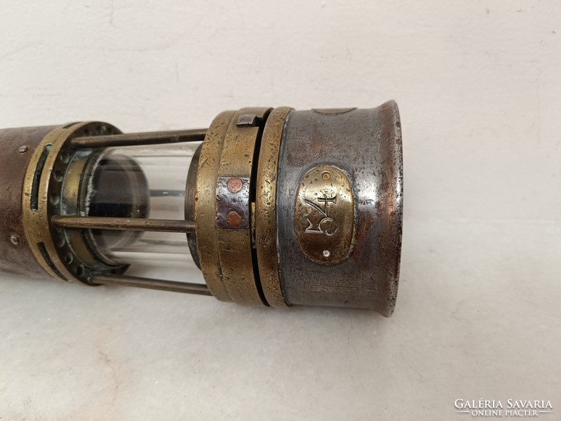 Antik bányász szerszám vájár karbid lámpa ARRAS 852 8503